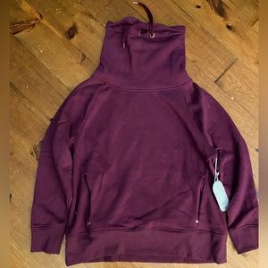 Diadora purple Cozy-up funel neck t-shirt/sweater